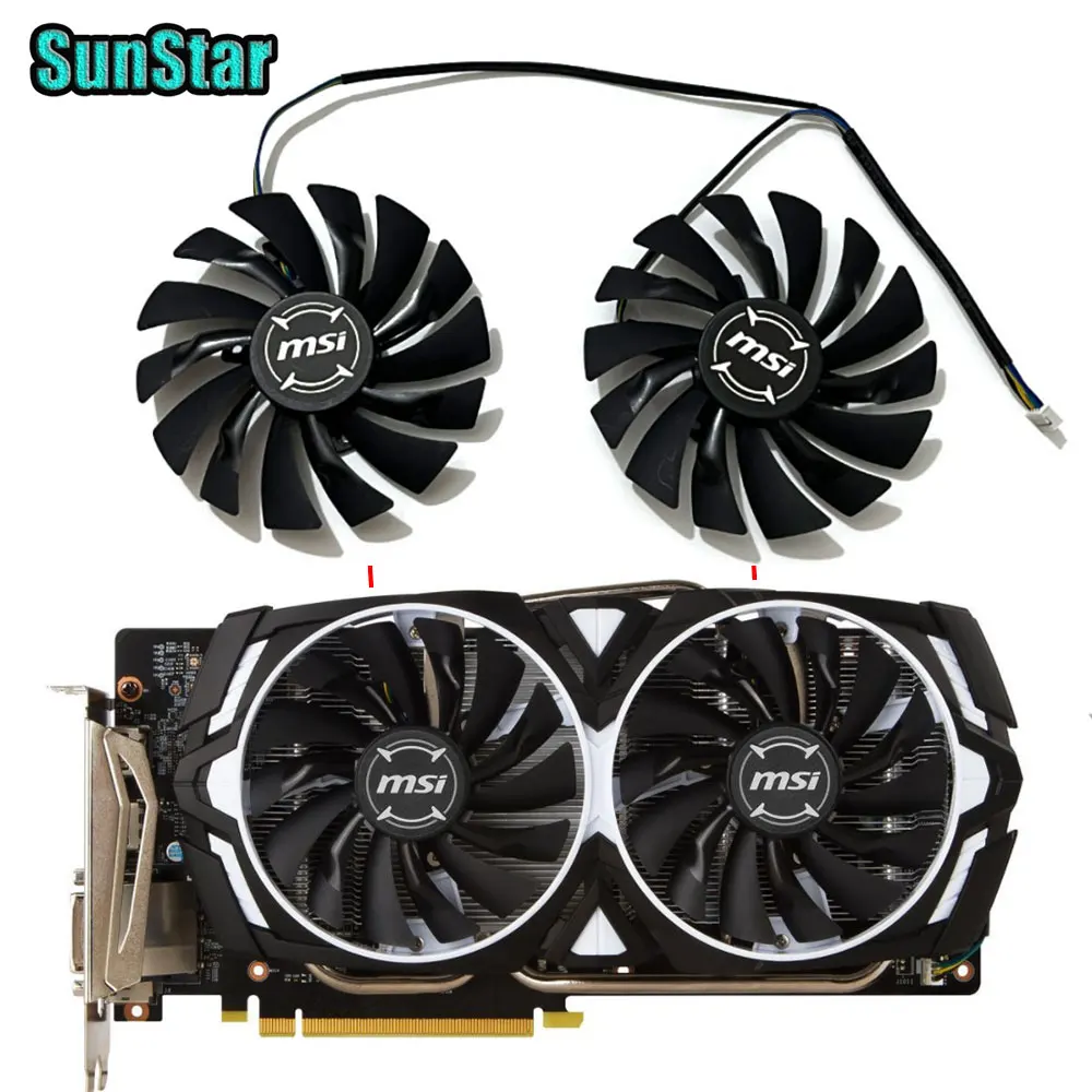 

New 1SET 4pin 95mm PLD10010S12HH GTX 1060 GPU cooling fan,For MSI GTX 1080TI 1080 1070TI 1070 1060 ARMOR Video card cooling