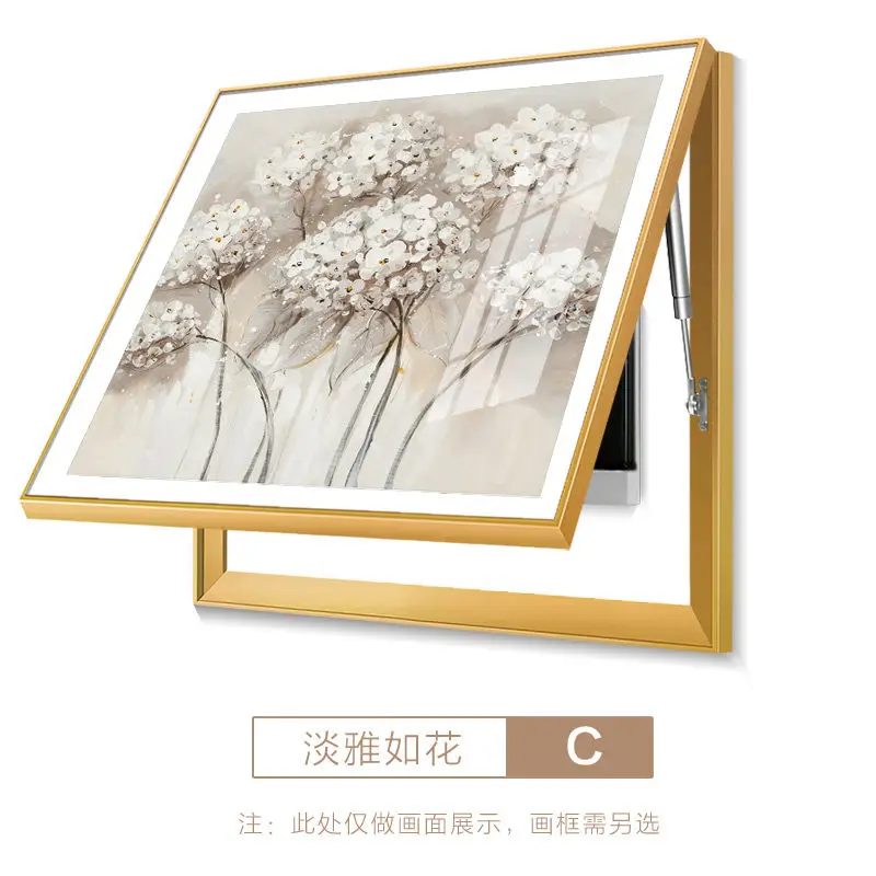 Imagem -05 - Modern Pastoral Estilo Medidor Elétrico Box Switch Pintura Decorativa Home Sala Wall Art Decor Poster com Moldura