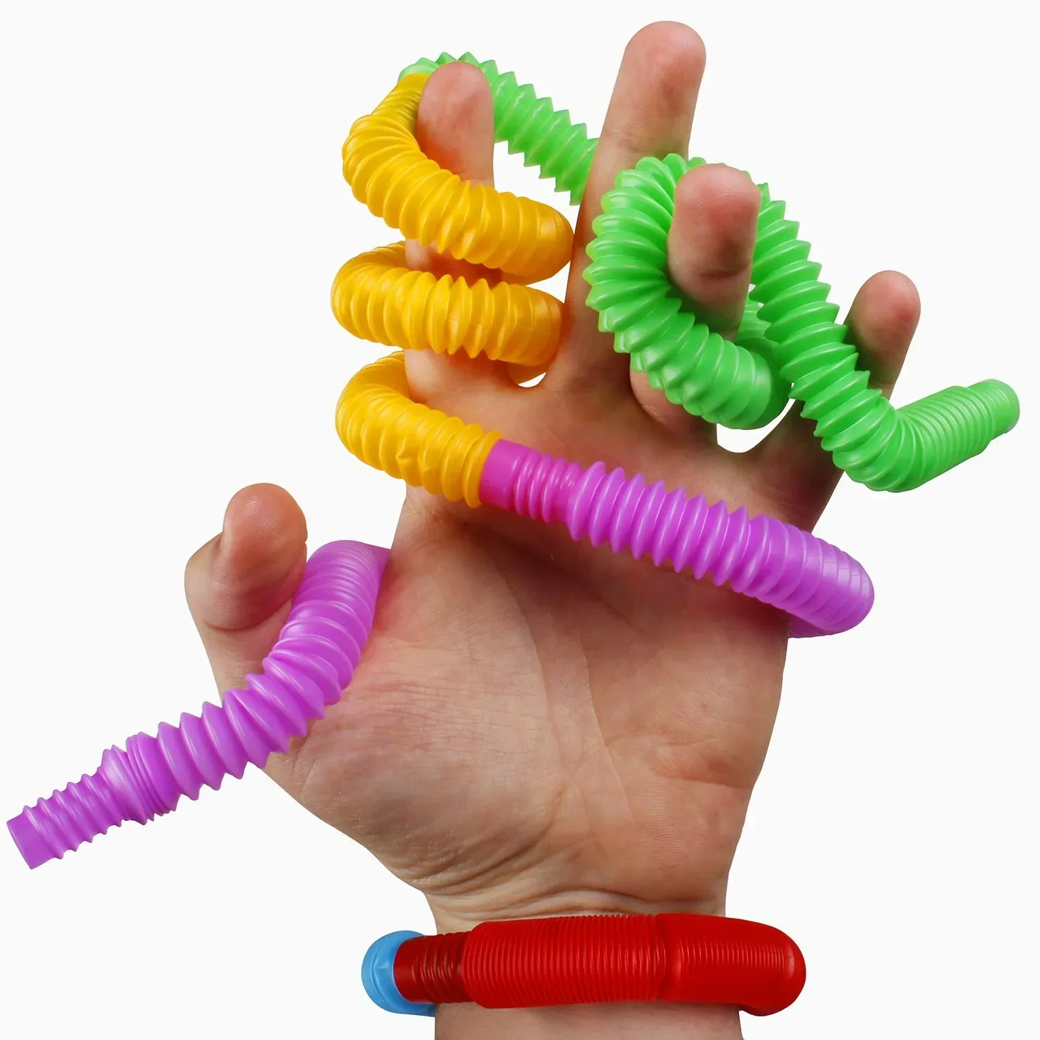 5 Pack Fine Motor Skills & Learning Unique Classroom Fidget for Kids Pop Tube Sensory Toys