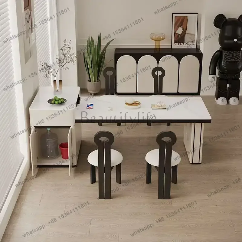 FG Retro Storage Dining Tables Fashion Multi Functional Kitchen Dining Tables New Style Creative Home Furniture Mesa Comedor Lsd