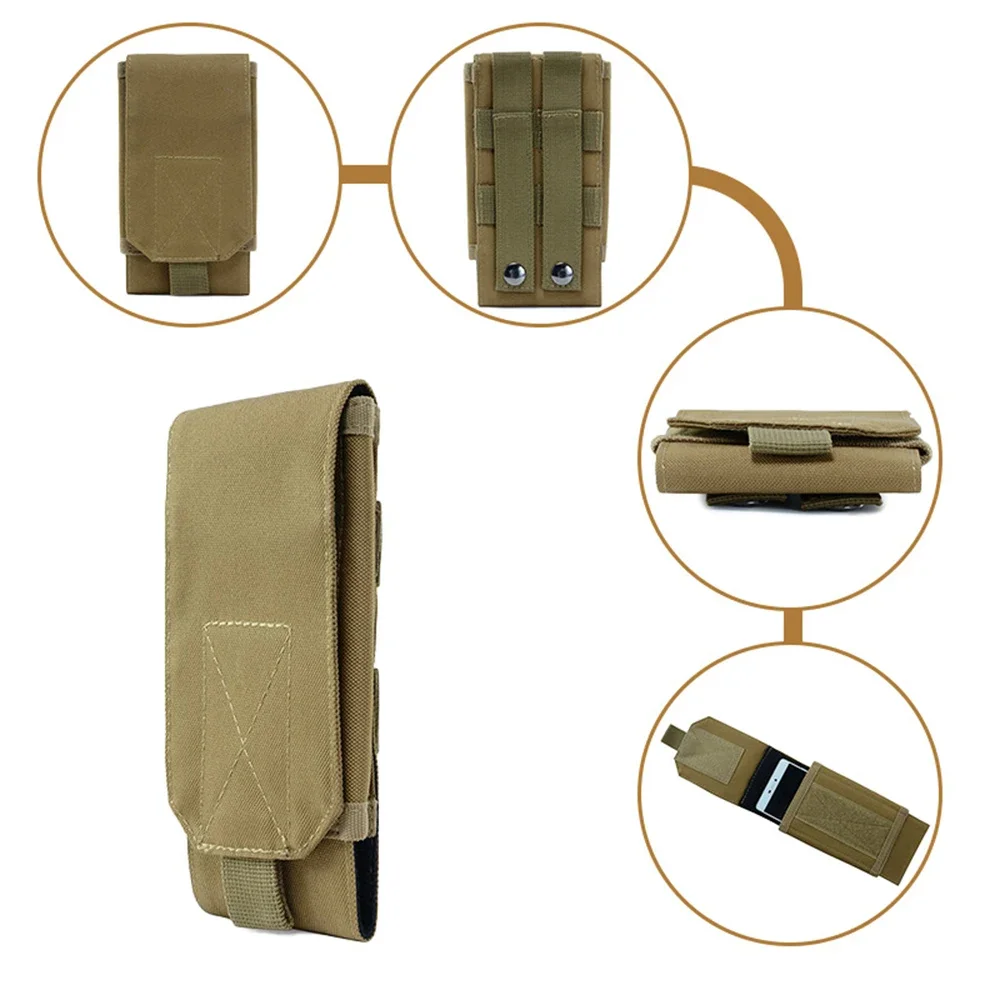 1Pc Outdoor Molle System Taktische Camouflage Mini Nylon Taille Pack 6in Telefon Halter Sport Taille Tasche Outdoor Sport Telefon tasche