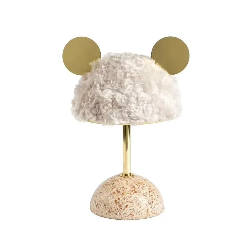 

Children's room table lamp, bedroom ins girl pink Mickey cartoon, model room, cute light luxury, rabbit bedside table lamp