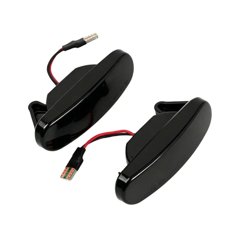Sequential Side Turn Lights for Panda 169, Smoked Lens Dynamic LED Pair with Direct Side Link for Marker Lamp Service