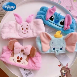 Disney Stitch truskawkowy miś Dumbo Minnie Girl pluszowa opaska na głowę obręcz do włosów urocza kreskówka makijaż twarzy do mycia