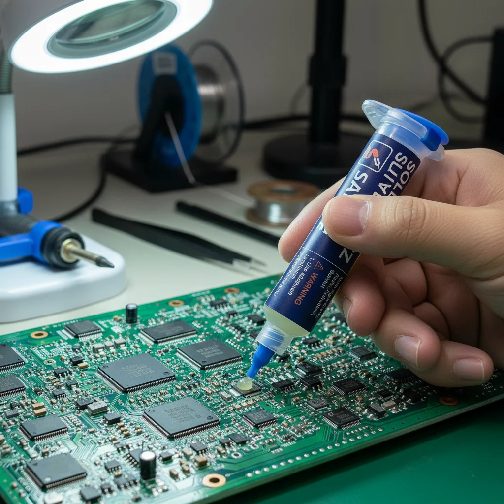 NC559 ASM Lötflusspaste BGA PCB Reparatur No-Clean Flussmittel für Handy-Motherboard Rework Schweißwerkzeug – Detail 3