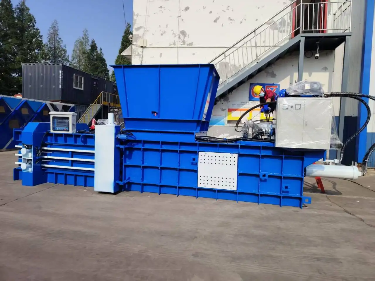 Full Automatic Hydraulic Baling Press Machine Price Clothing Baler Machine /Horizontal Cloth Baling Press for Sale