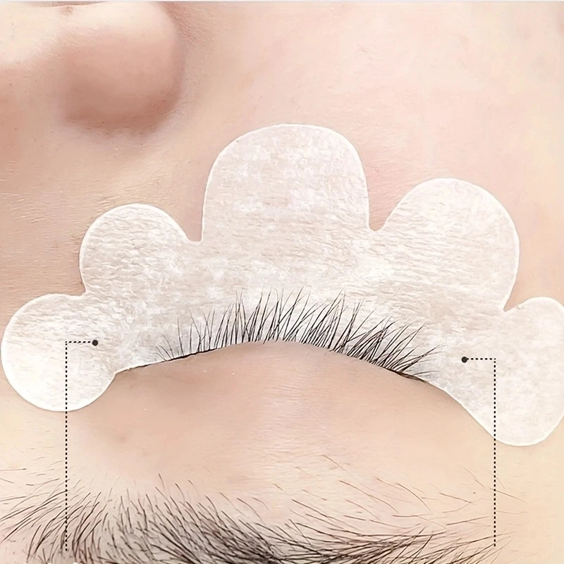 50pcs Cloud Shaped Eyelash Extension Patches Lint Free Under Eye Gel Pads Lash Grafting Isolator Stickers Makeup Salon Tools