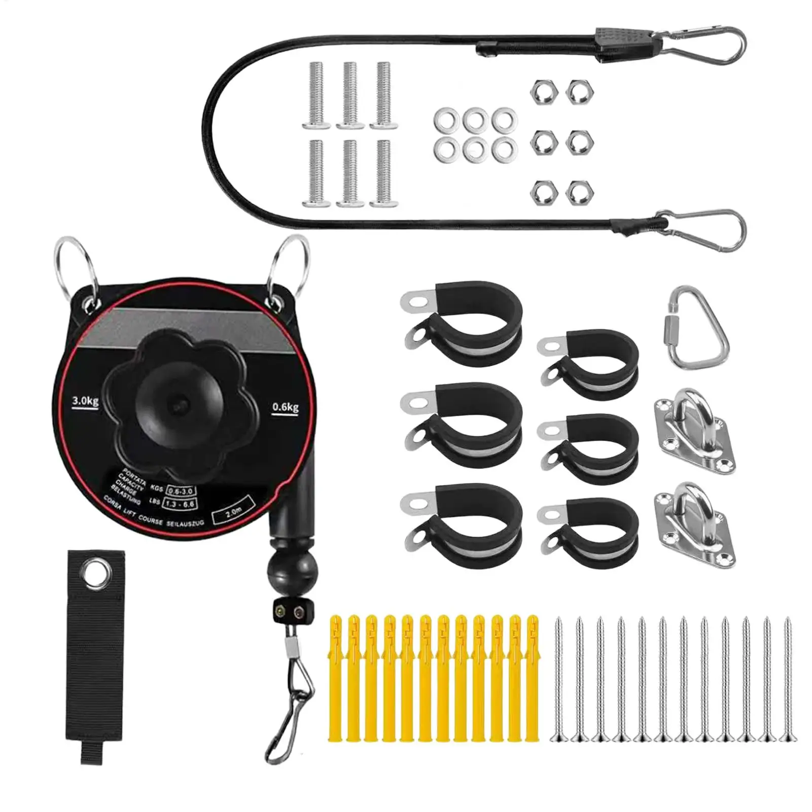 EV Charger Retractable Cord Reel Retractable Universal Wall Mount Protective EV Charging Cable Organizer for Outdoor Garage