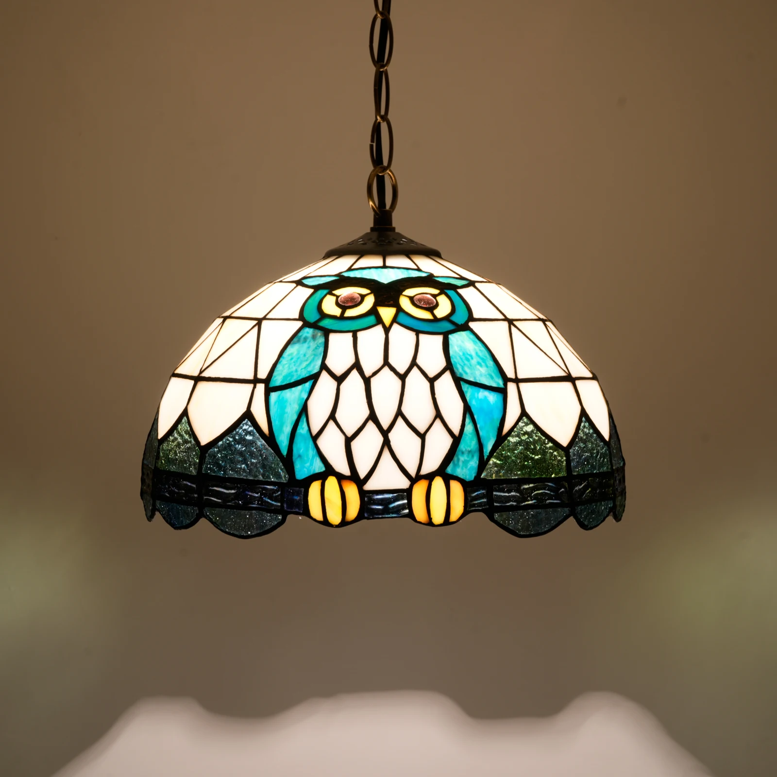 

Vintage stained Glass Pendant lamp Modern animal Kitchen Island Pendant Light Fixture Hanging Ceiling for Living Room Restaurant