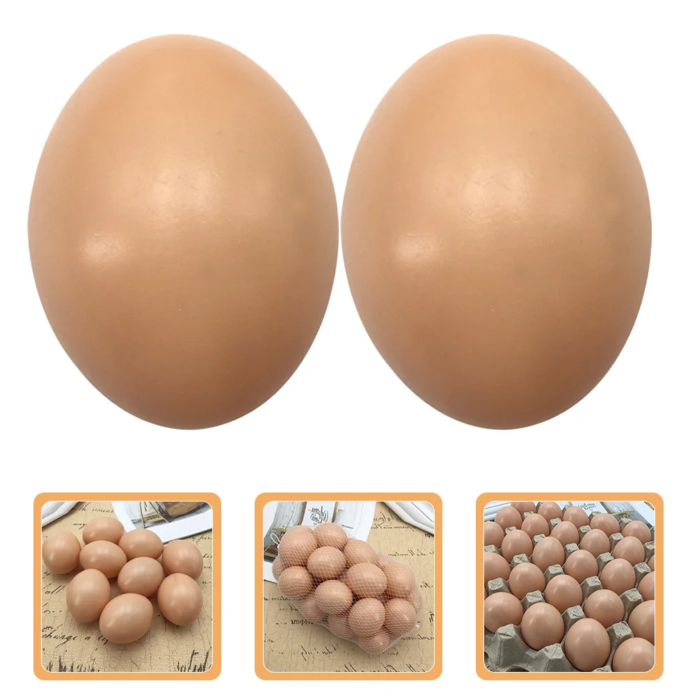 20 Pcs Simulated Egg Decoration Kitchen Eggs Fake Party Favors DIY Easter Decorate Decorative Artificial Chicken