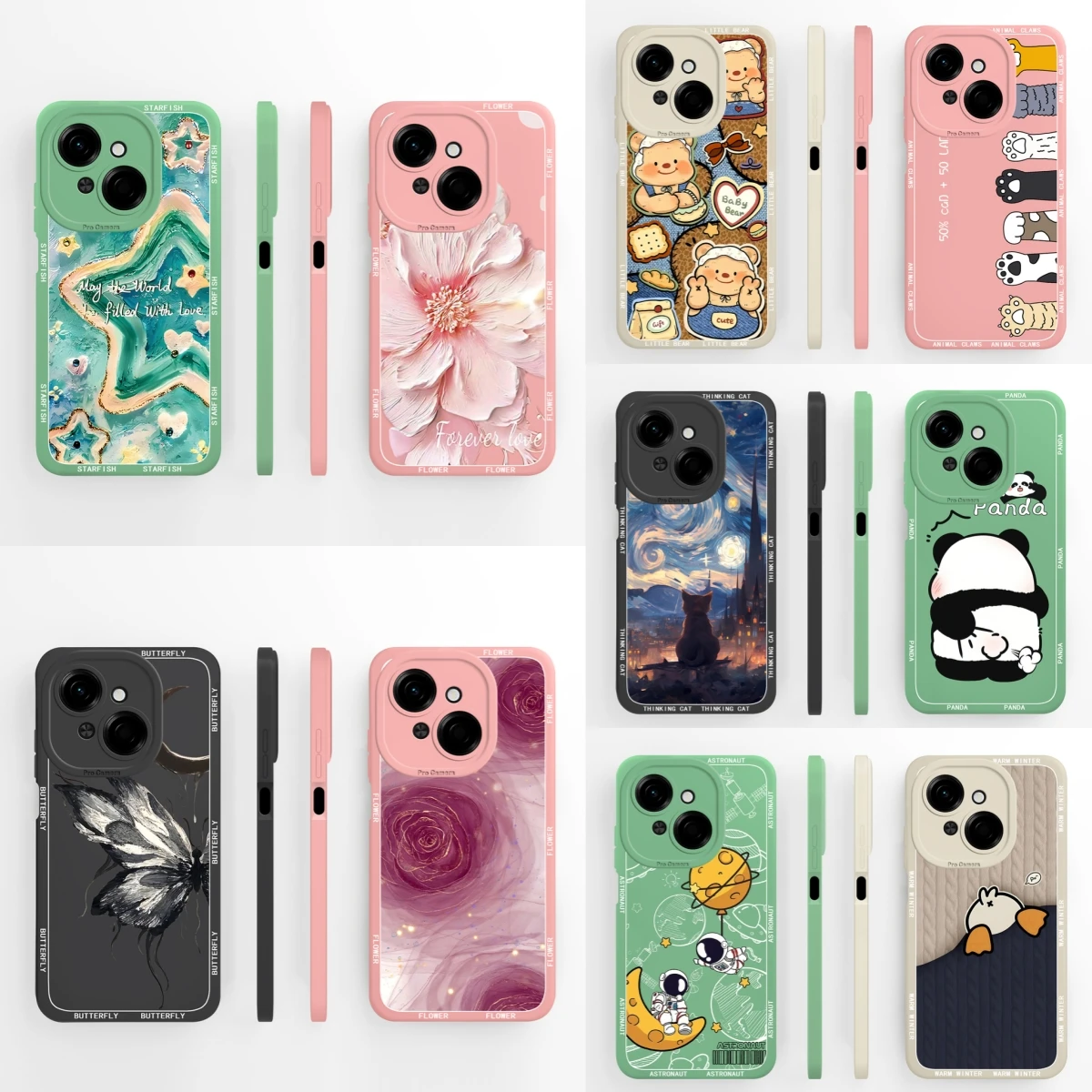 ل Tecno Spark Go 1 / Spark Go 2025 جراب هاتف رائد الفضاء الكرتون موضة لينة السائل سيليكون Funda ل شرارة Go1 الغطاء الخلفي #1