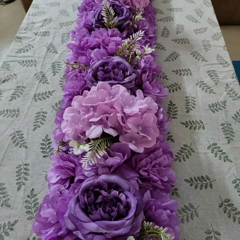 Artificial Purple Flower For Wedding Dining Table Flowers For Living Room Kitchen Background Arch Flower Panel Decorations