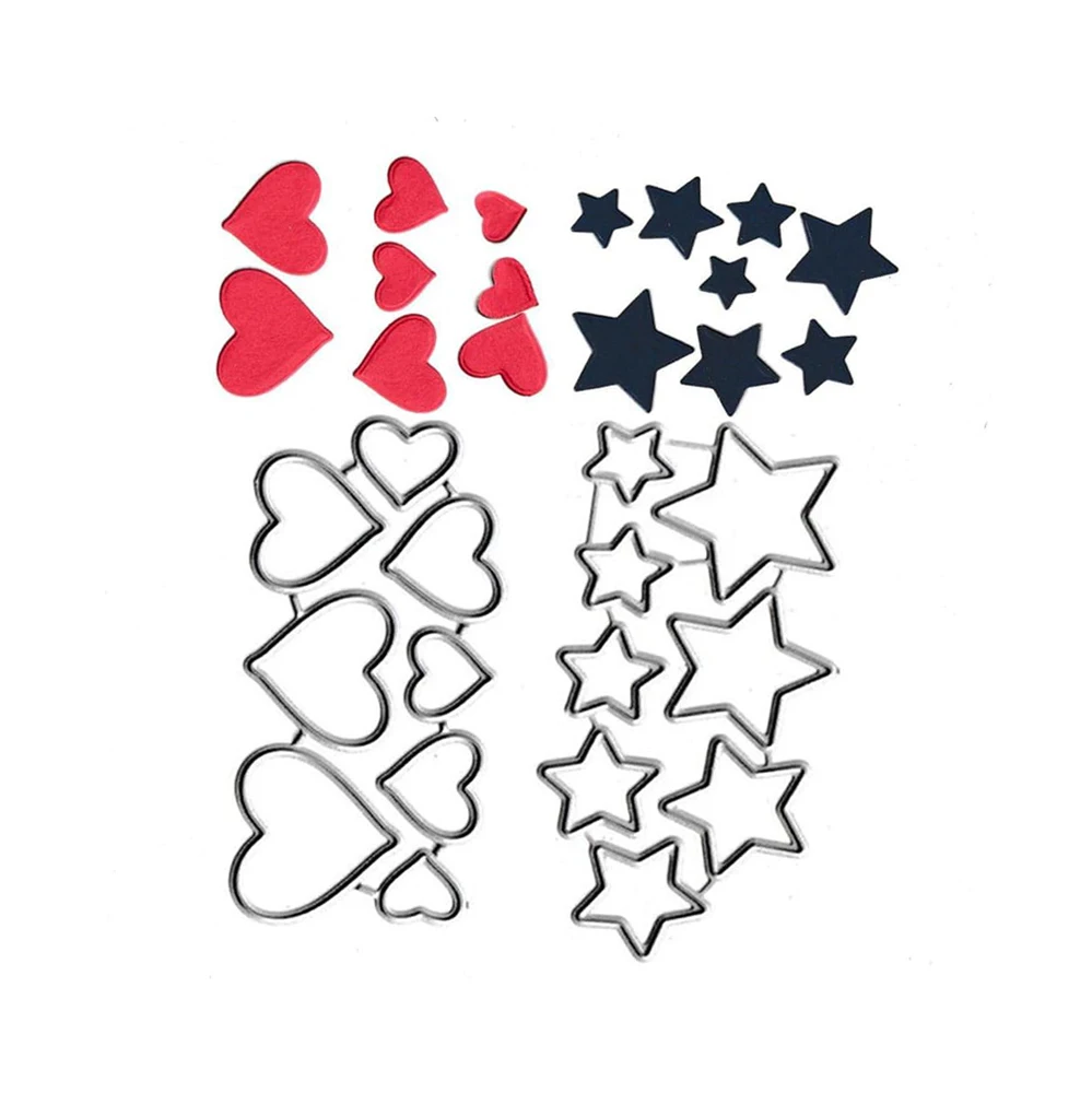 New2024 pattern Metal Cutting Dies DIY Scrapbooking Photo Album Embossing Craftsblade for Love Star type Decorative StencilAlbum