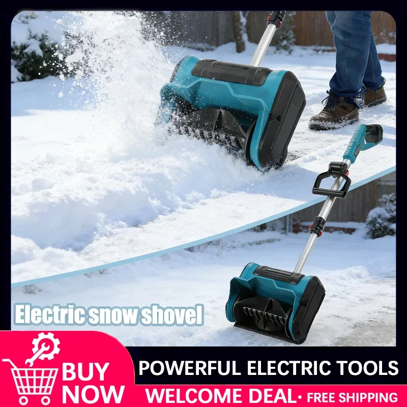 

For Makita Cordless Snow Shovel Snow Blower Shovel Carbon Steel ABS 21V Cold Resistant Safety with Batteries and for Patio