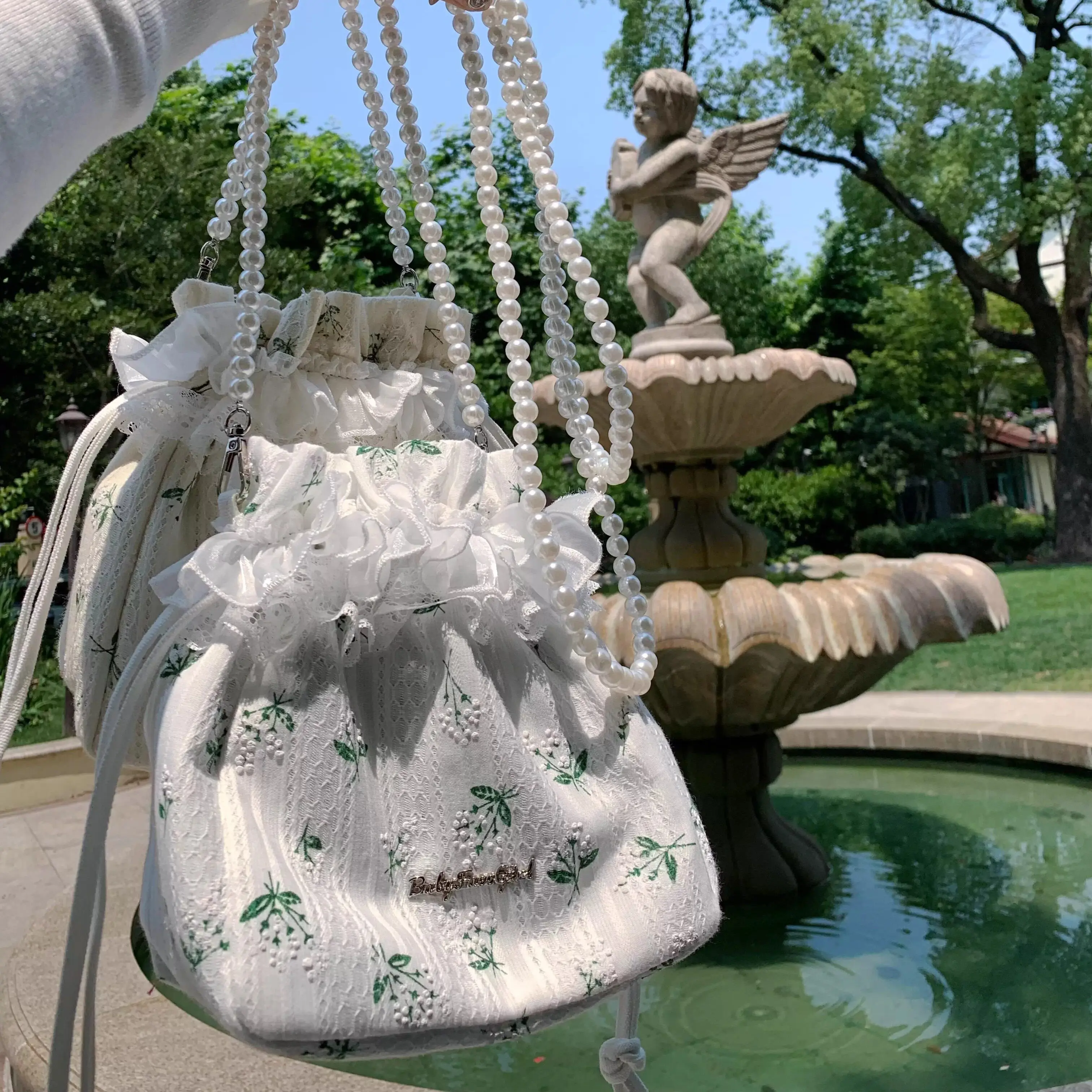 

Японская весенняя оригинальная сумка Komachi Flower Sweet Beautiful, женская сумка в стиле ретро, с цветочным принтом, сумка через плечо, женская сумка-мессенджер.