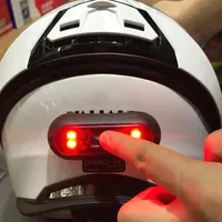 Moto Helmet Light Bike Taillight Motorcycle Bicycle Helmet Safety Signal Warning Rear Lamp Waterproof LED Light