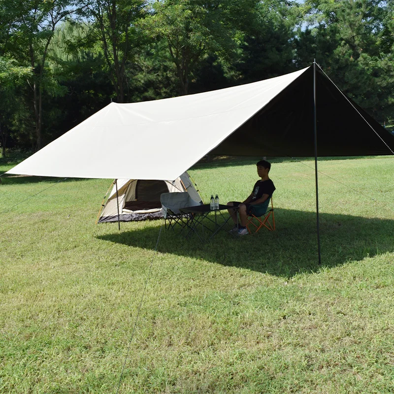 Легкий водонепроницаемый солнцезащитный козырек, тент, брезент для кемпинга, пляжной палатки, навес Оксфорд с серебряным покрытием