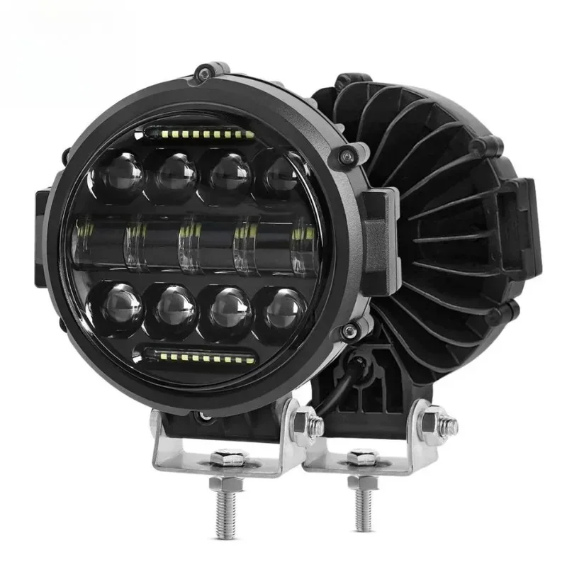 

Светодиодная рабочая световая панель, регулируемый монтажный кронштейн, дневные ходовые огни, 7 дюймов, 60 Вт, круглые светодиодные фонари, прожектор, супер яркий внедорожный светильник