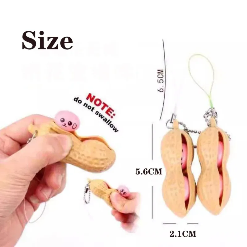 الفول السوداني تململ اسفنجي ضغط لعبة للأطفال البالغين الإبداعية متعة المفاتيح هدية المحمولة الضغط الفول السوداني الإجهاد الإغاثة اللعب