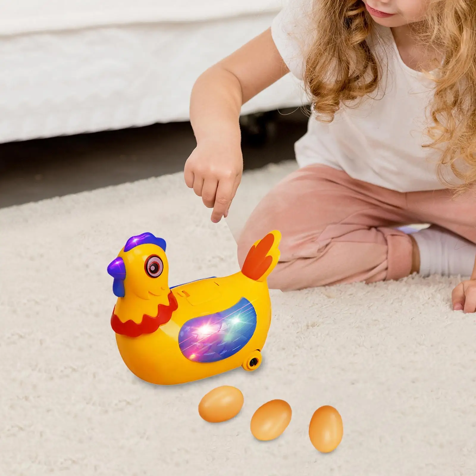 

Electric Laying Egg Chicken Toy Walking Chicken Hen Walk Laying Eggs for