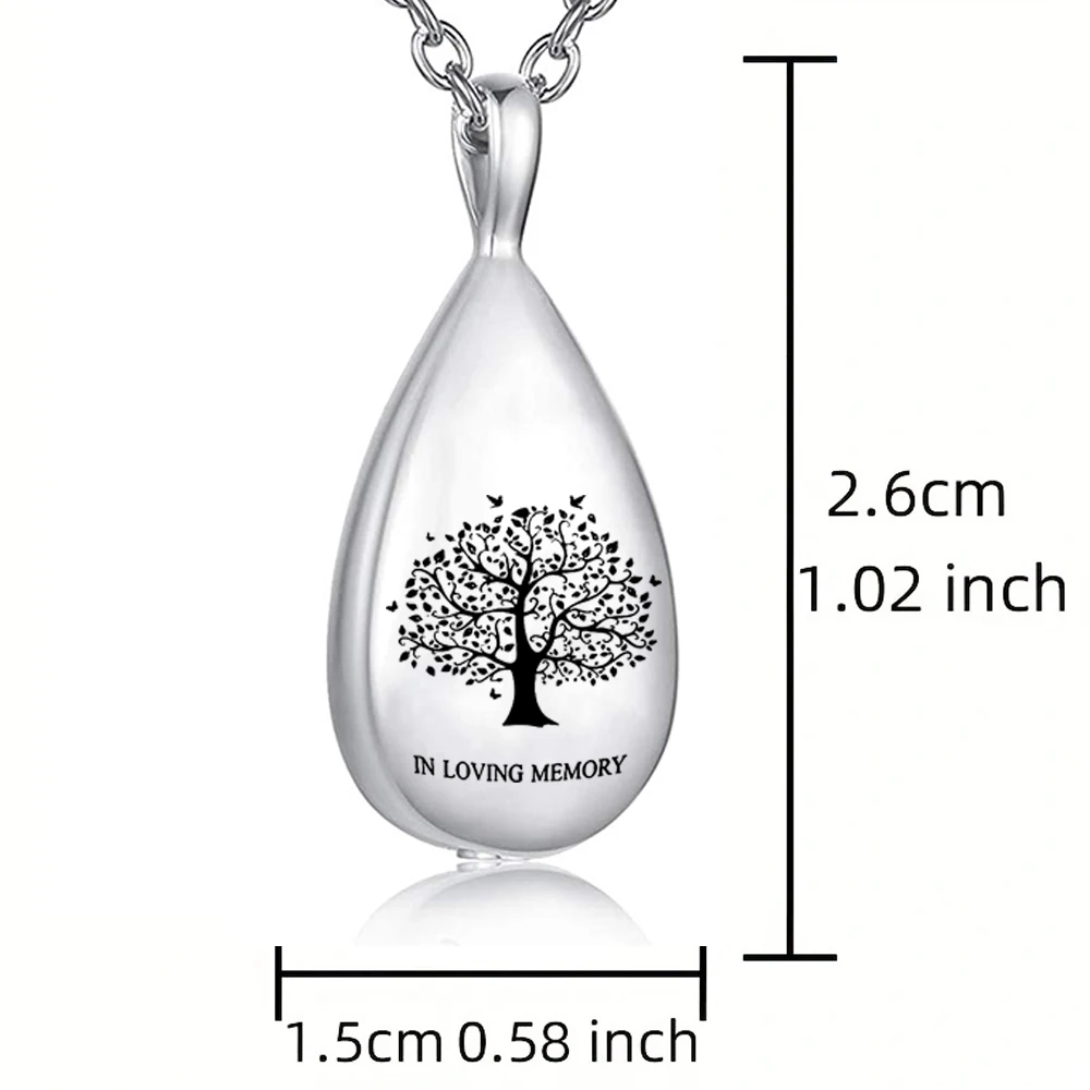 الحرق جرة قلادة للرماد التذكاري مجوهرات جنائزية المنجد مقاوم للماء تذكار الرماد حامل دمعة قلادة القلائد