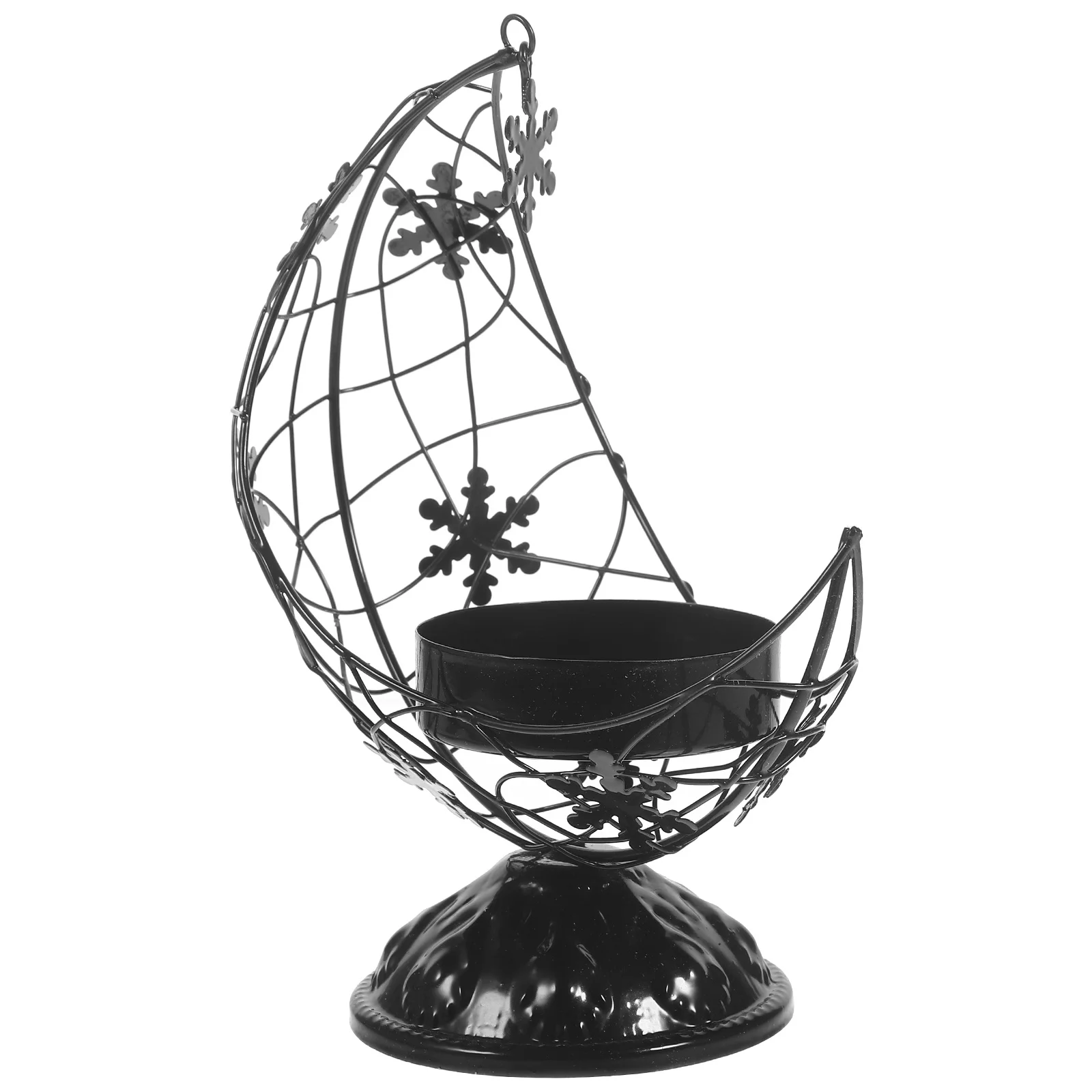 

Dining Table Moon Candlestick Holder Shape Wrought Iron Modern Candlestiick Holders