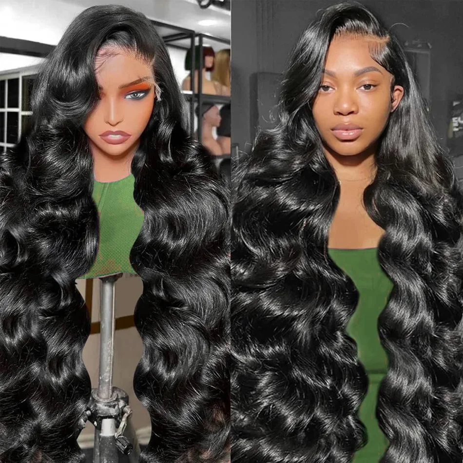 

250 Density 30 36 Inch HD Transparent 13x4 13x6 Pre Plucked Body Wave Lace Frontal Wig Human Hair Brazilian Lace Front Wig Women