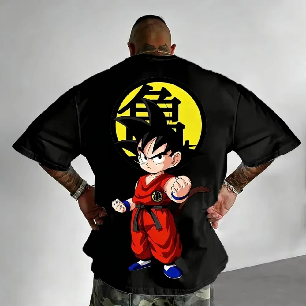 2026 Sommer Dragon Ball Retro Reine Baumwolle Fitness T-Shirt Herren Oversize Kurzarm Familien-Unisex Kinder Freizeithemd