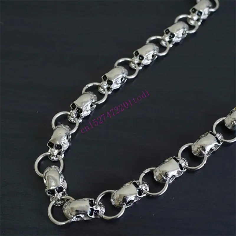 Heavy Skull Wallet Chain Ethnic Biker Punk Jean Chain Cool Skull Punk Trouser Chain For Bike Jean Gothic Rock Jewelry M76B