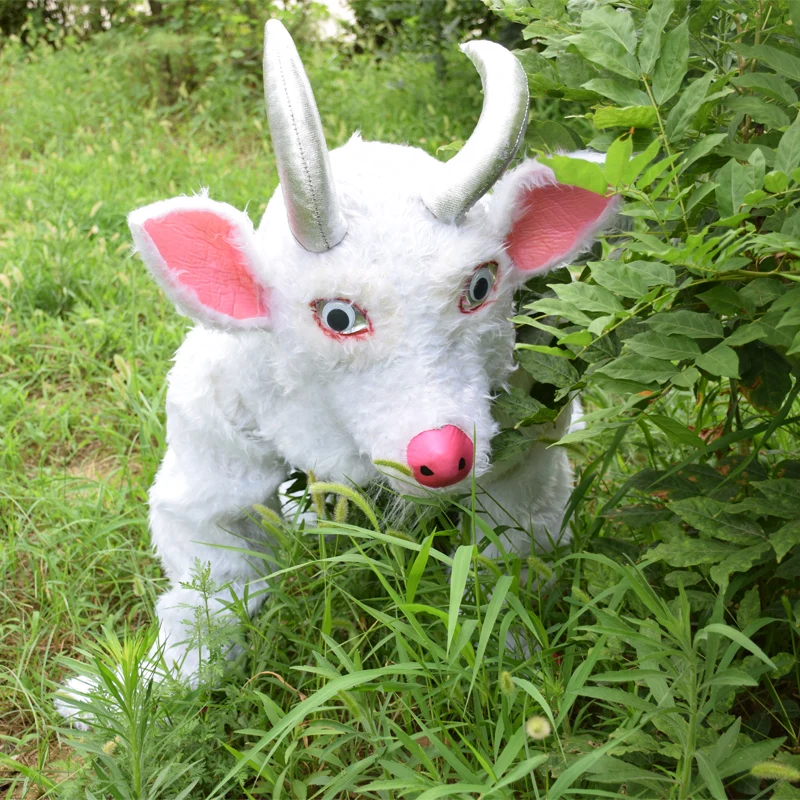 Ziegen-Maskottchen-Kostüm Weißes Schaf-Maskottchen-Kostüm Faschingskostüm Halloween-Maskottchen für Halloween-Party Aufführung Drama-Verkleidung Anzug