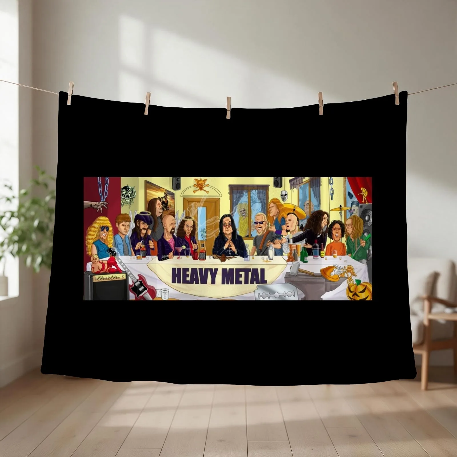 The Heavy Metal Supper Throw Blanket couch cozy soft plush fuzzy picnic outdoor blanket