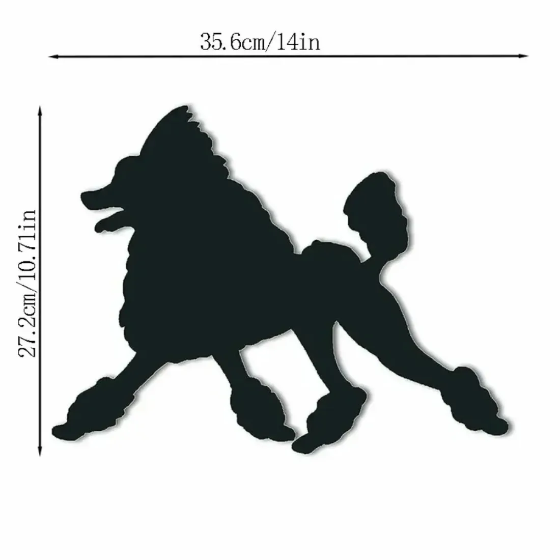 Poodle Dog Silhouette Metal Wall Sign, Indoor Outdoor Wall Decor for Living Room Home Ornament
