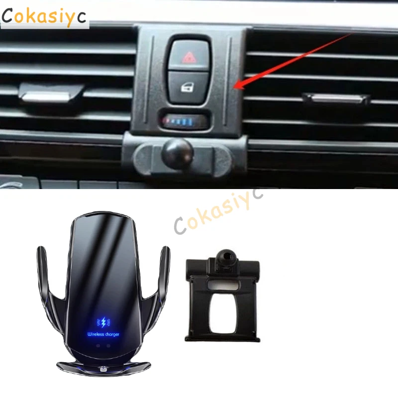 15W Fast Charging Wireless Charger Car Mount Phone Holder Automatic Clamping For 2013-2019 BMW 318 320i 328 330i F30 F31