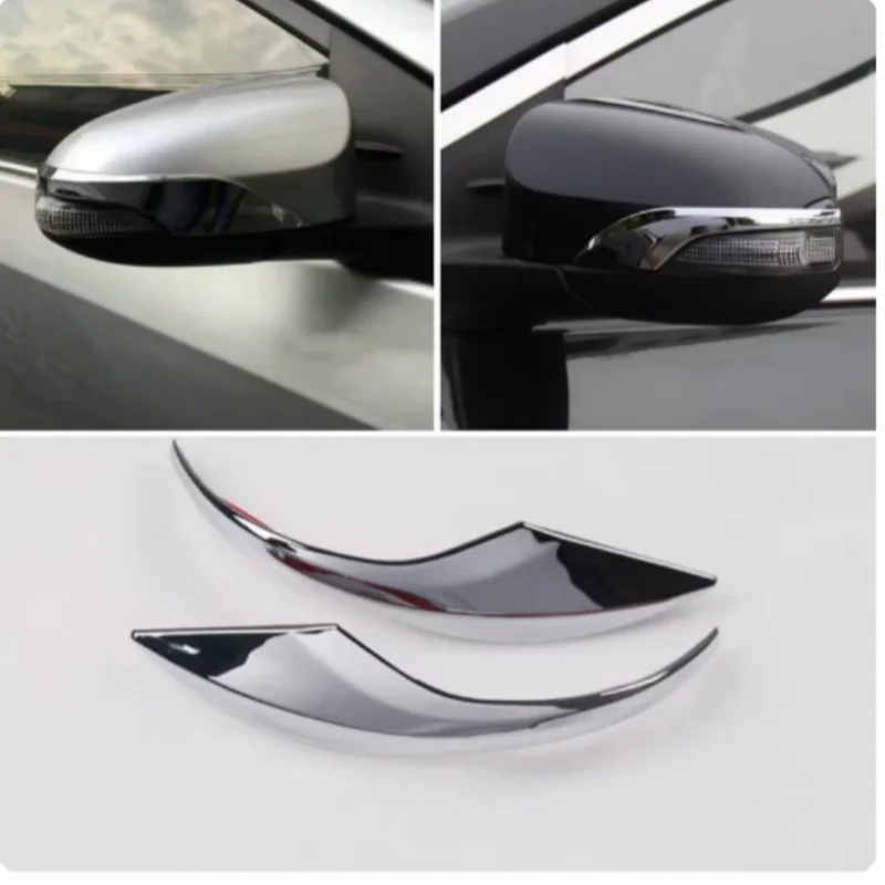 

Fit For Toyota C-HR CHR 2017-2021 Carbon/Chrome Car Decoration Rearview Side Door turning Mirror Cover Trim 2pcs