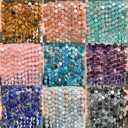 AAA Natural Lapis Lazuli Prehnite Sunstone Aquamarine Gems Stone Beads Hexgon Shape Beads for Jewelry Making Diy Bracelet