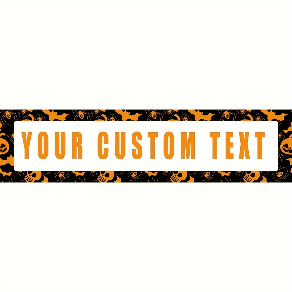 Personalized Retro Halloween Aluminum Wall Art 4*16 Inch Custom Text Metal Plaque For Bar Cafe Garage Festival Decoration
