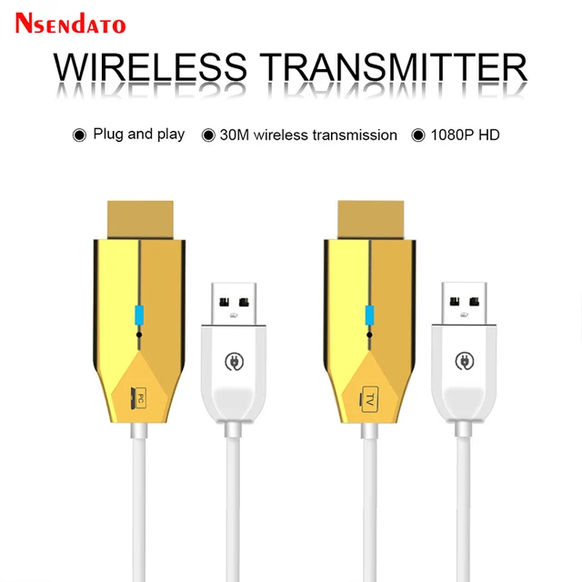 5.8G 1080P 30M Bezprzewodowy Nadajnik i Odbiornik Wideo i Audio HDMI, Przedłużacz HDMI, Adapter Dongle do Wyświetlania Obrazu z Kamery, Telefonu, PC na TV