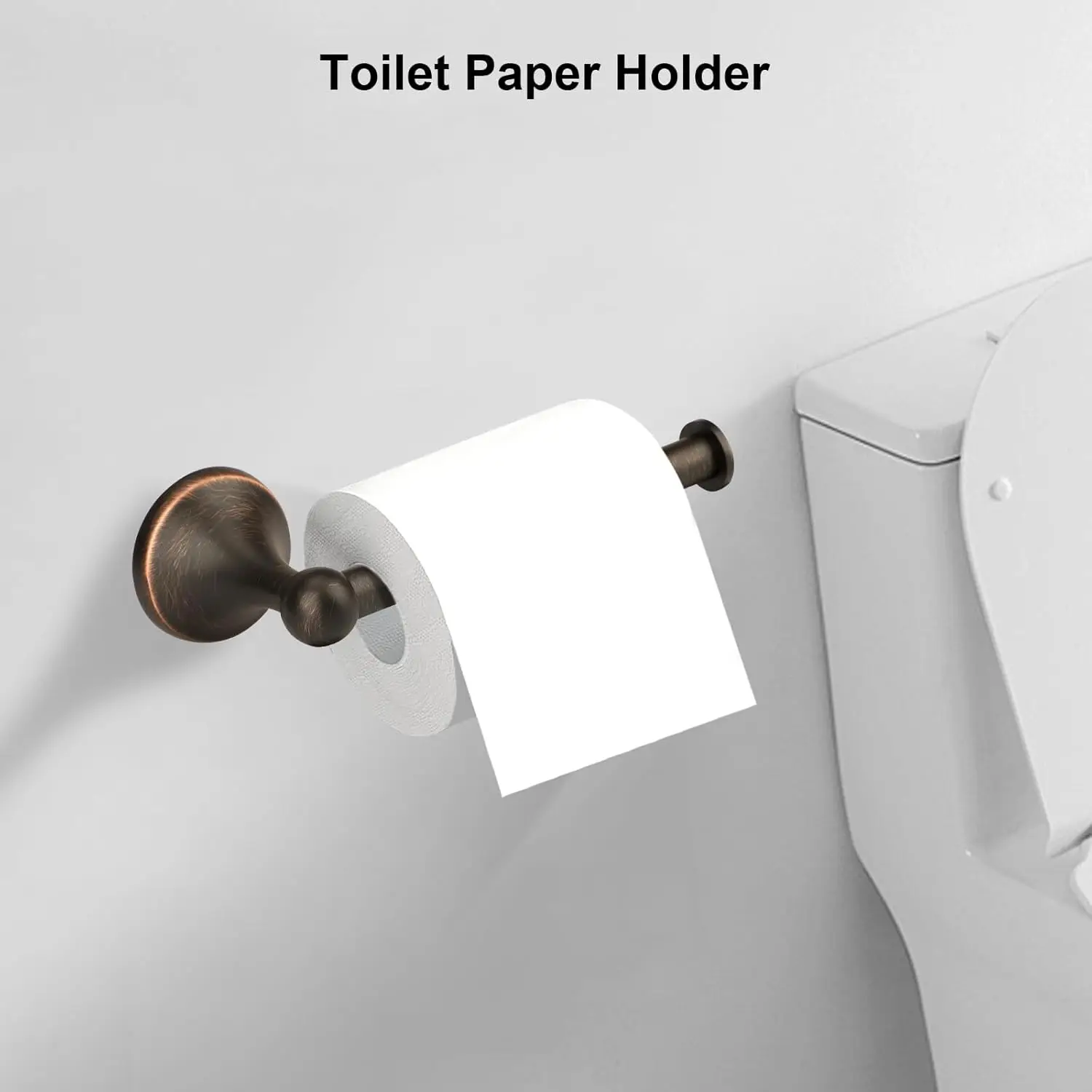 4-Piece Oil Rubbed Bronze Bathroom Hardware Set, 24' Towel Bar & Rack