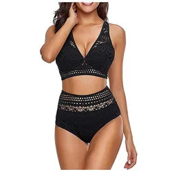 Sexy Lace Bikini Set Women Two-Piece Swimsuit 2024 New Off Shoulder Bikini Swimming Suit For Girl Luxury Female Beach Suit