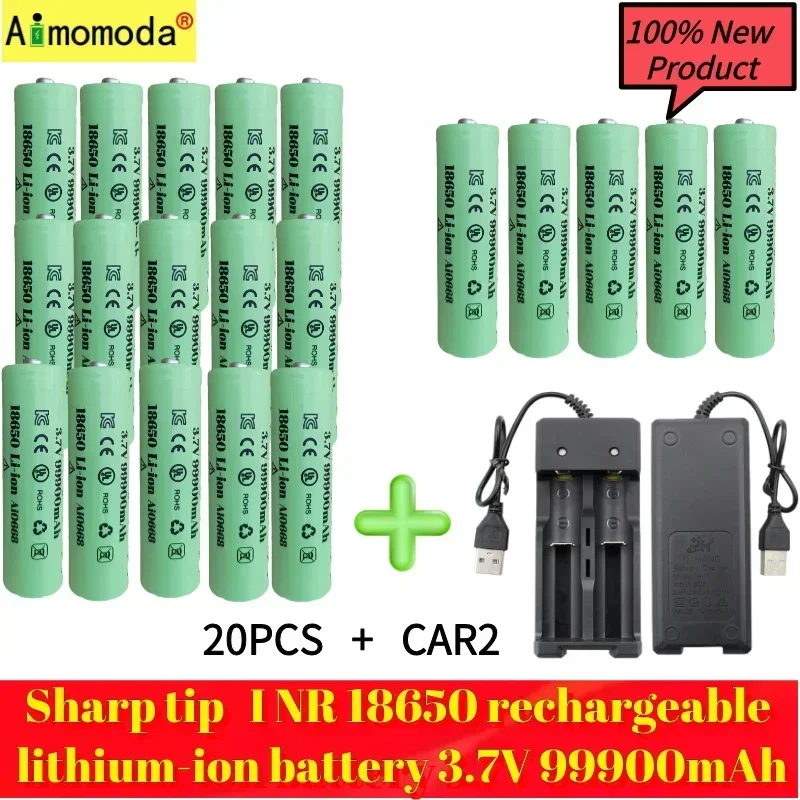 2025 New Product Protruding INR18650B Rechargeable Li ion Battery 3.7V 99900mAh Large Capacity High Efficiency Energy Saving