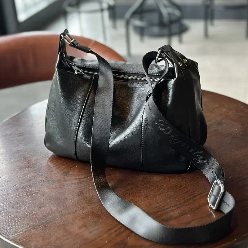 Sac à main en cuir véritable pour femme, cuir de vachette naturel, sac à bandoulière, sac à main décontracté, haute qualité, luxe, initié, polyvalent