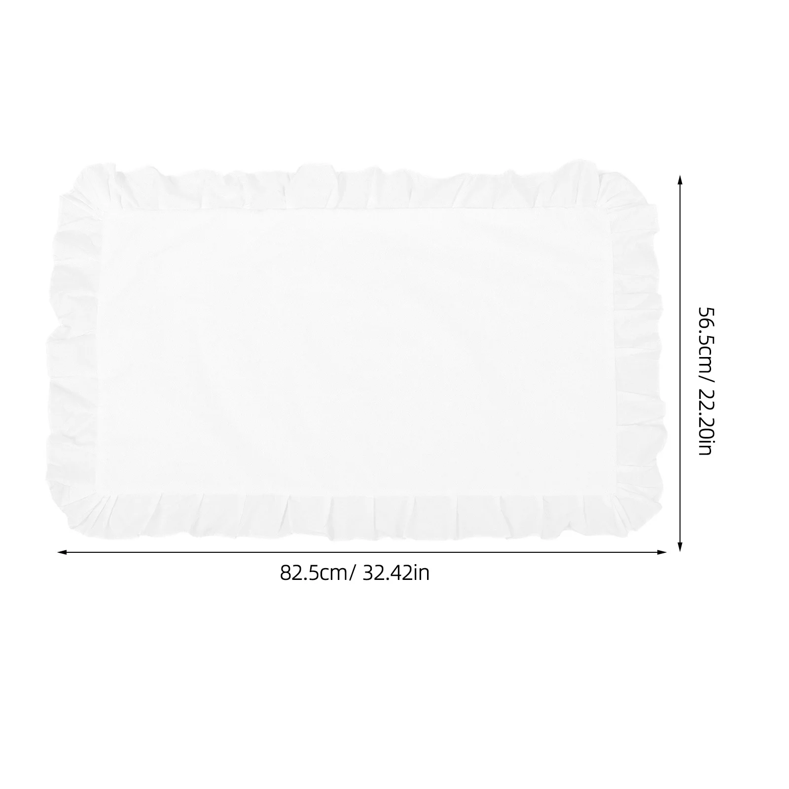 1 Pair Ruffled White Pillow Cases Cotton Cushion Covers For Bed Washable Bedroom Decorative Pillowcase Home Bedding Covers