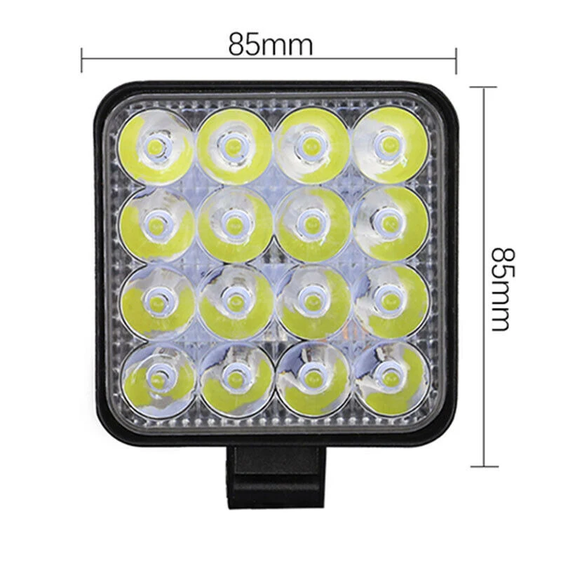 Car LED Bar Worklight 48W Offroad Work Light 12V Auto Light Fog Lamp off road 16 LED Tractor Spotlight for ATV / Truck / SUV