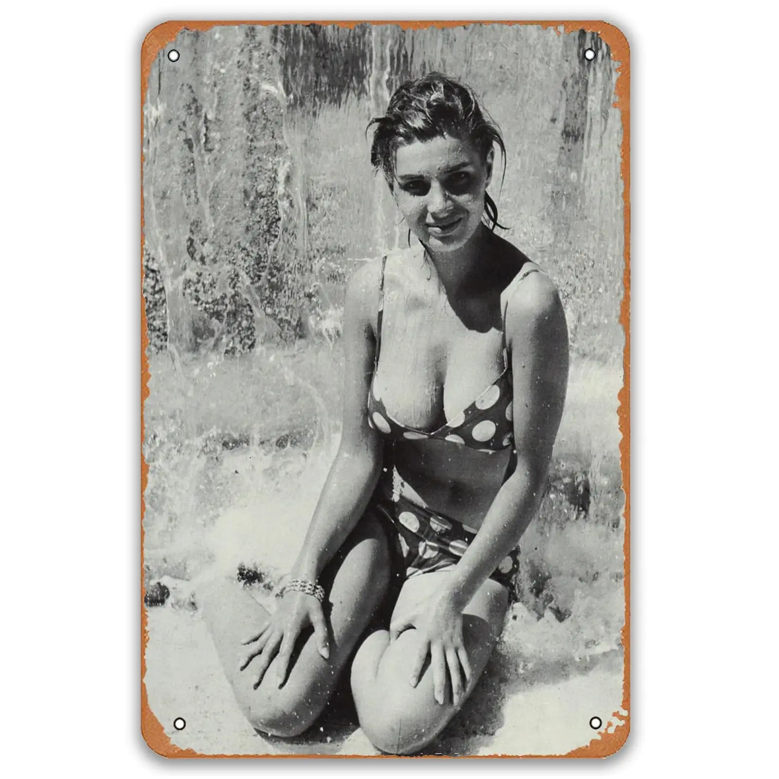 Pin Up Girl Vintage Metal Sign Sexy Hot Girl Wall Decor Nude Art Plaque for Home Bar Pub Kitchen Garage Restaurant Man Cave Deco