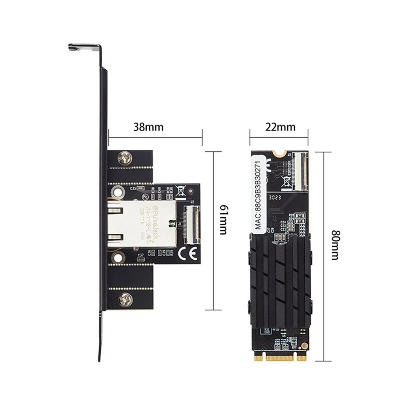 Горячий однопортовый 10-гигабитный сетевой адаптер TTKK M.2, электрический порт, скорость RJ45, сервер промышленного уровня, сетевой адаптер для киберспорта