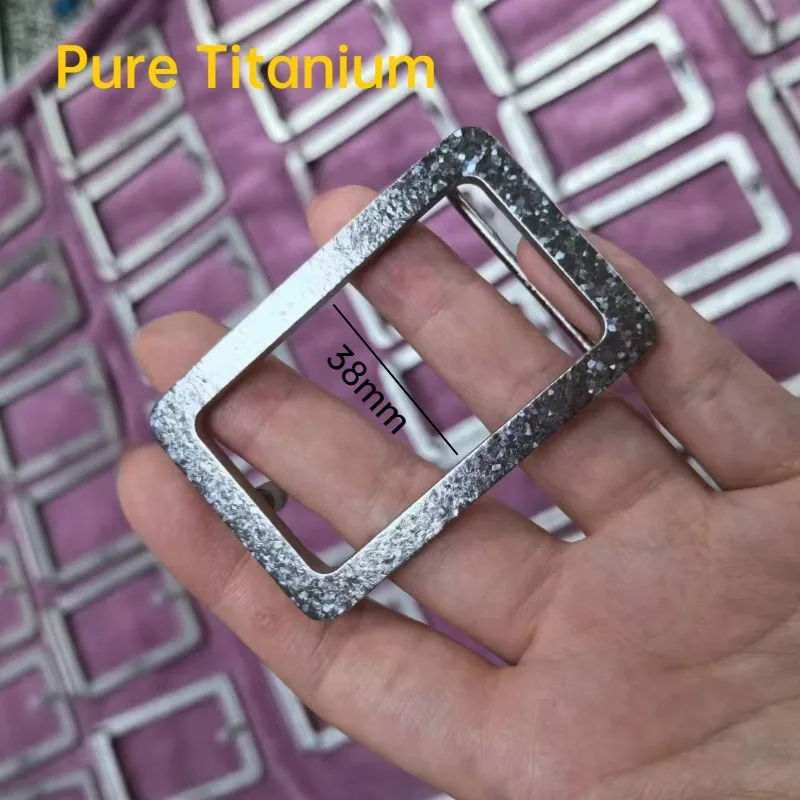 التيتانيوم النقي حزام مشبك 3.5 سنتيمتر واسعة شقة دبوس مشبك 3.8 سنتيمتر غير قابل للصدأ التيتانيوم معدن المضادة للحساسية الرجال النساء تنوعا حزام مشبك #2