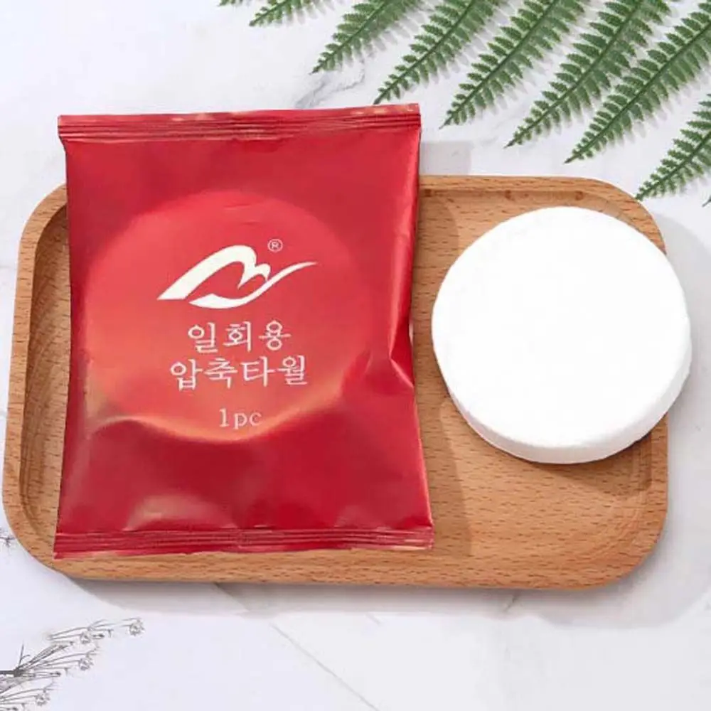 ร้านตัดผมโรงแรม Travel Beauty เครื่องมือ Compressed Washcloth อุปกรณ์อาบน้ําผ้าเช็ดตัวบีบอัดผ้าเช็ดตัวท่องเที่ยวแบบใช้แล้วทิ้ง