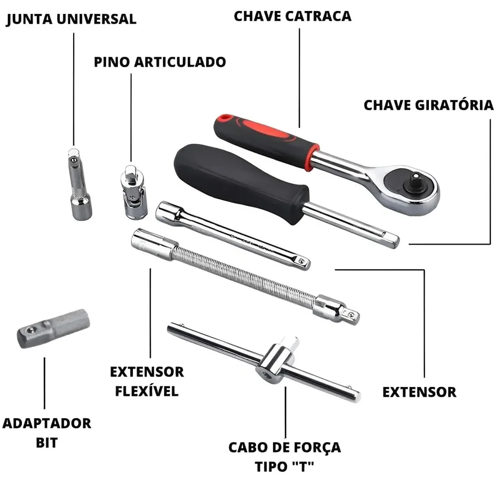 46 قطعة 1/4 بوصة محرك مجموعة مقابس للمحرك اسئلة وجع مجموعة أدوات دراجة نارية ، بت مفتاح بانة مجموعة متري ميكانيكي أداة مجموعة