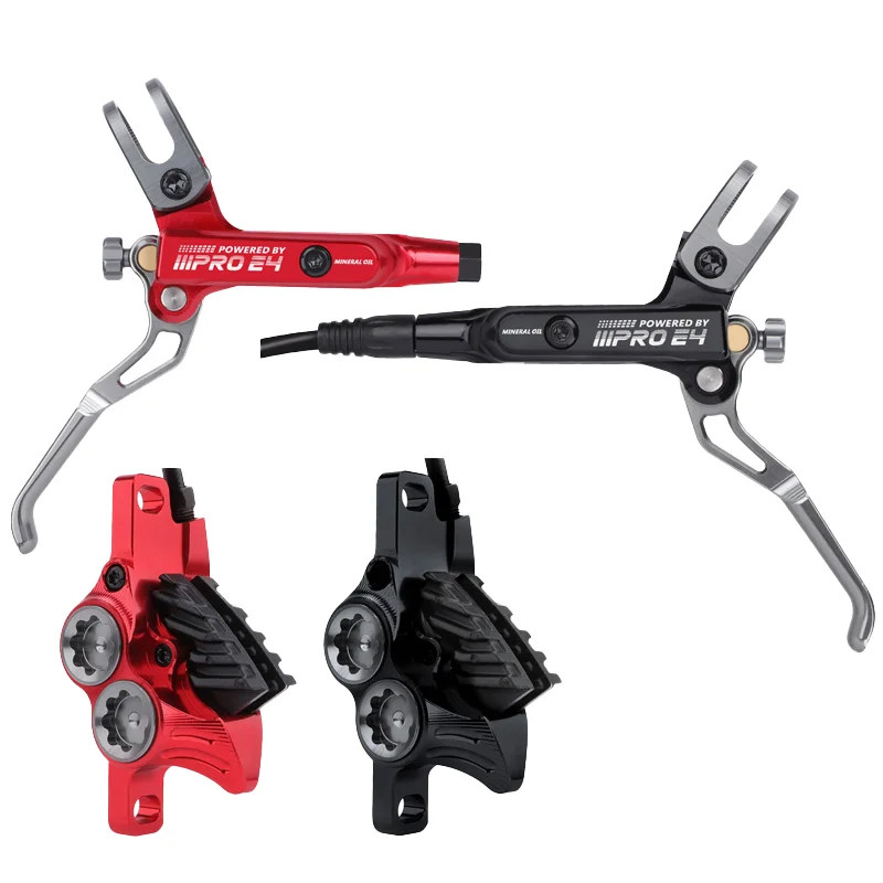 

IIIPRO E4 CNC MTB Bicycle Parts 800/1550mm Hydraulic Front Rear Brake 4 Piston Oil Pressure 800/1550mm Front Rear Brake 4 Pads