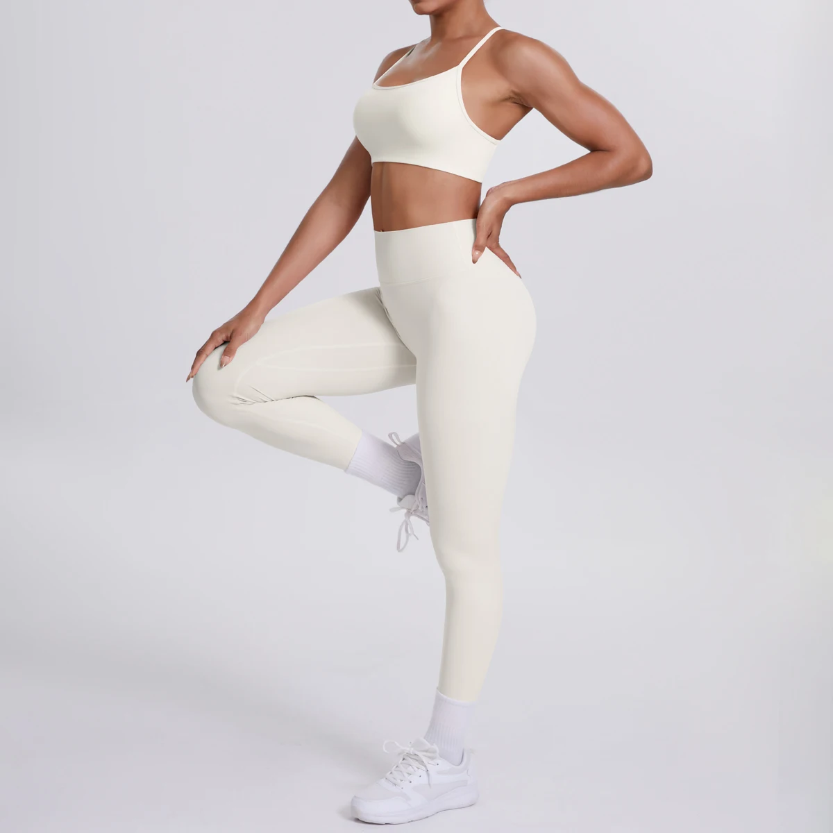 2 pezzi Abbigliamento da donna Set da yoga senza cuciture Tuta da allenamento Abbigliamento sportivo Abbigliamento da palestra Leggings a vita alta Tute sportive da fitness